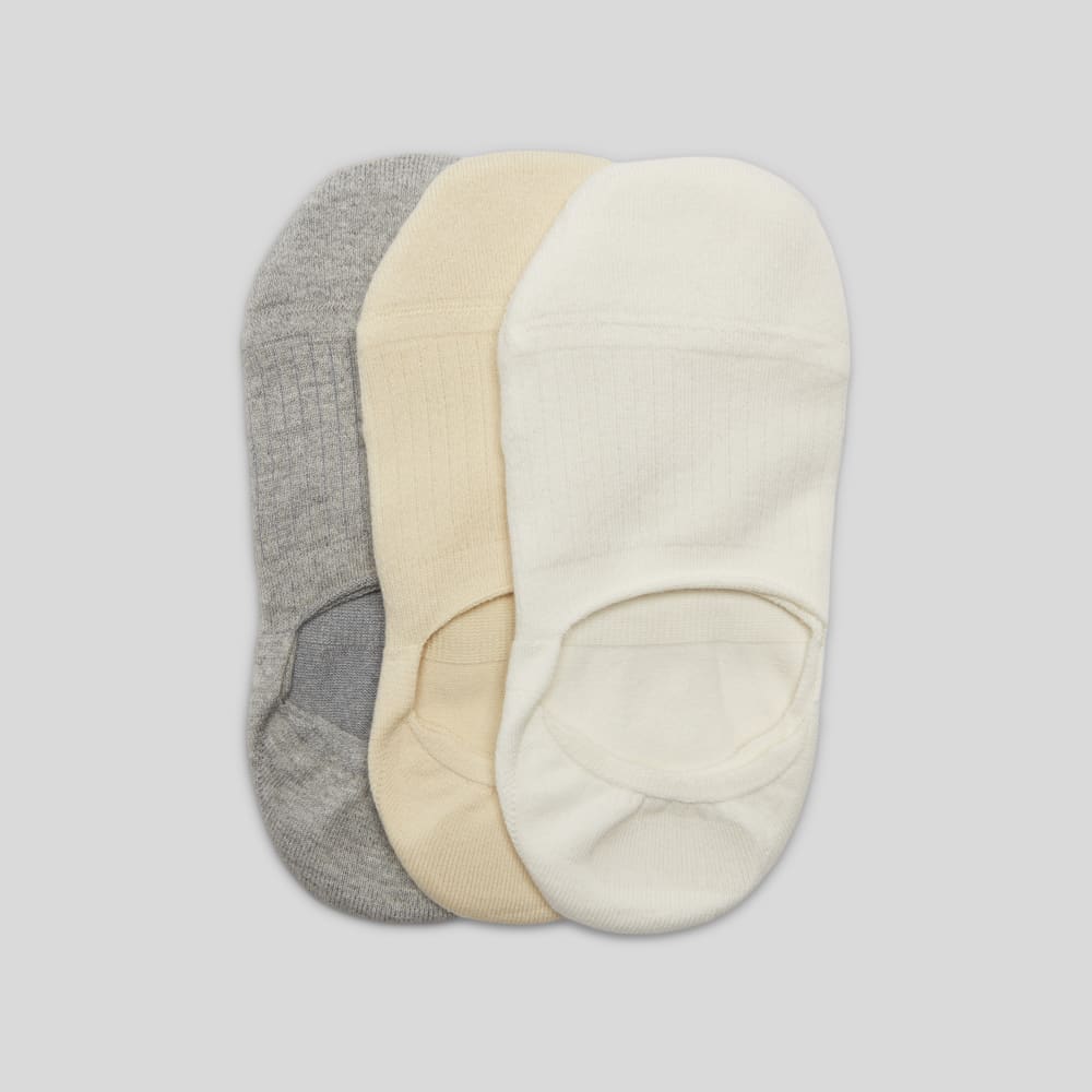 The Organic Cotton No-Show Sock 3-Pack | Neutral Multi