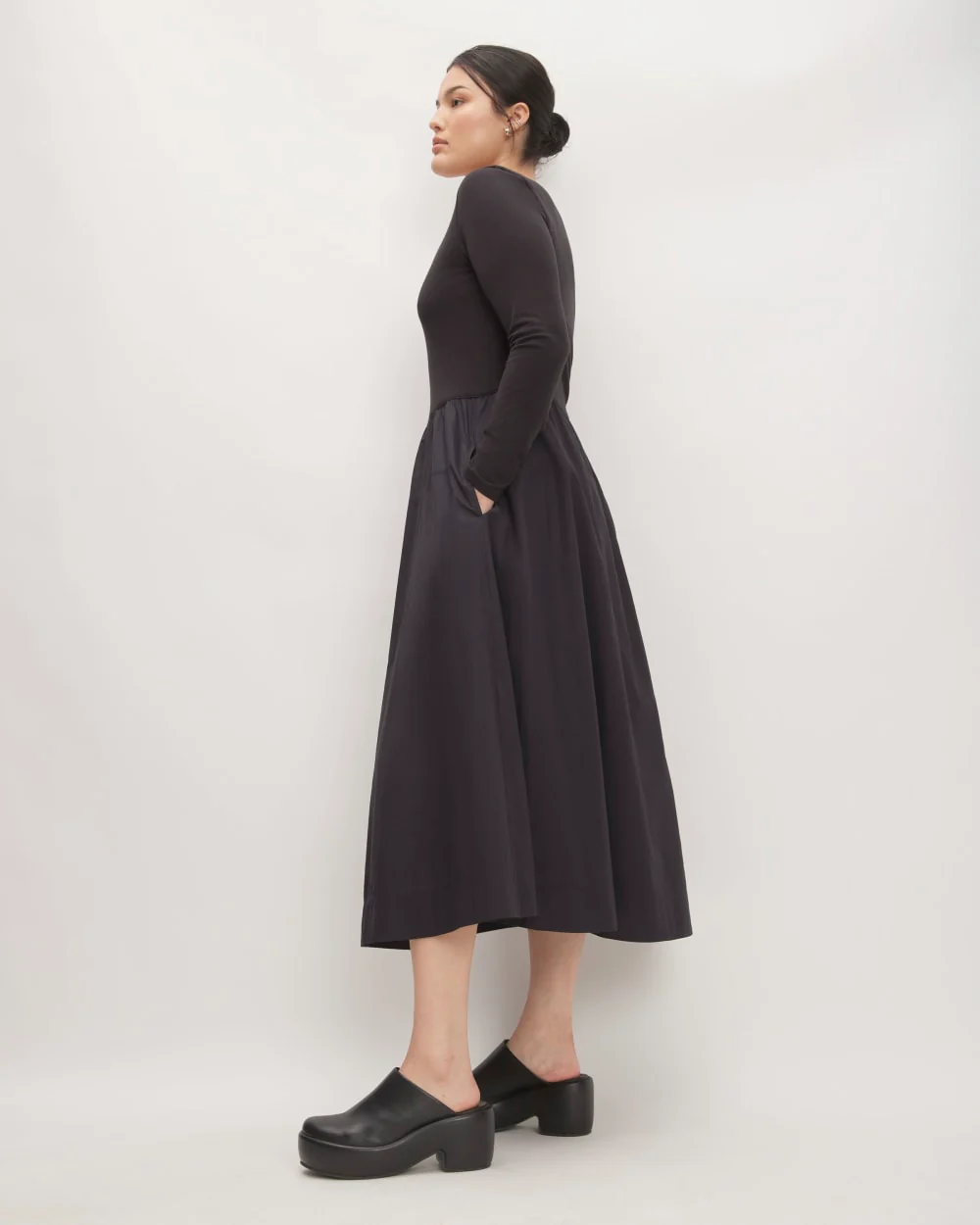 The Long-Sleeve Riviera Dress | Black