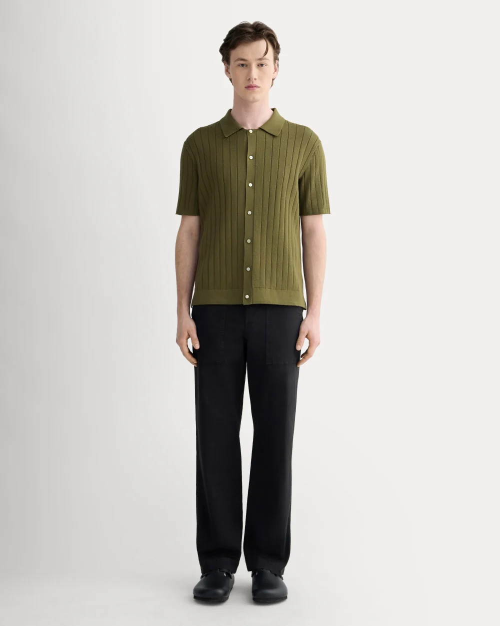 The No-Sweat Button-Down Polo | Olive