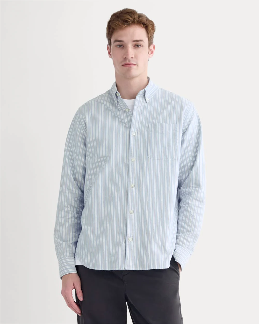 The Classic Oxford Shirt | Summer Sky Stripe | Standard