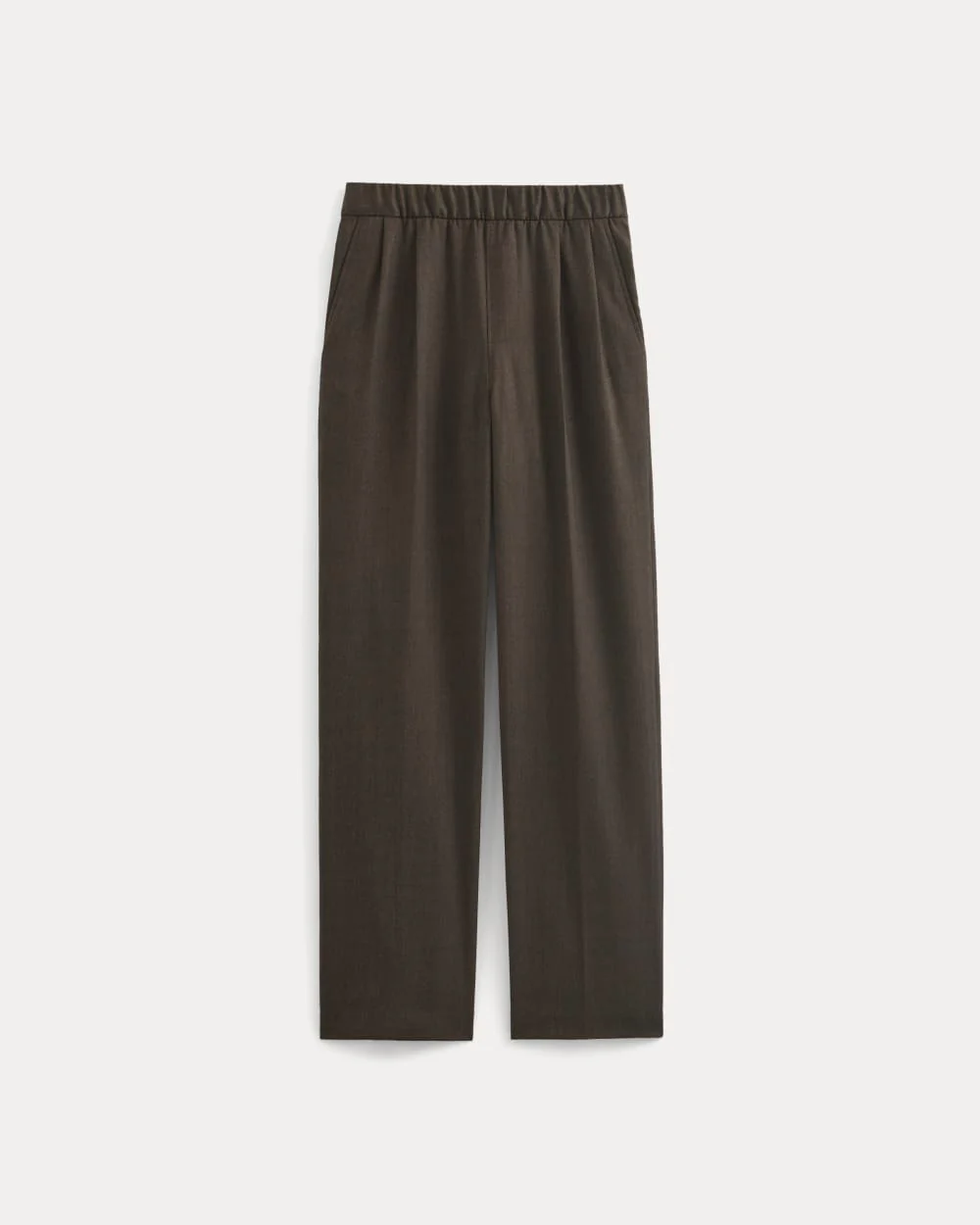 Pleated Trouser in Tailor Twill | Heathered Fudge