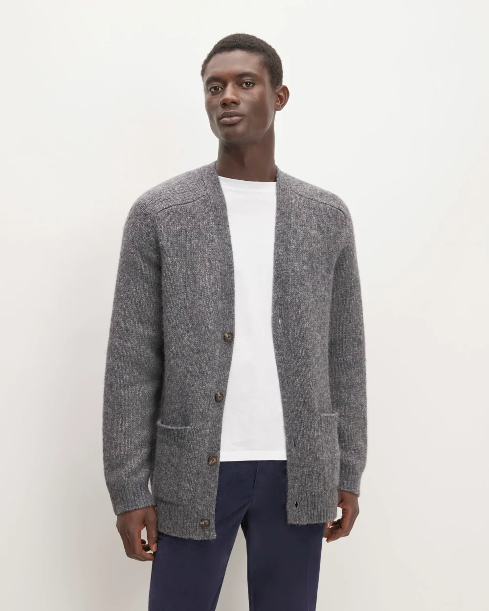 The Cloud Relaxed Cardigan | Heathered Dark Charcoal