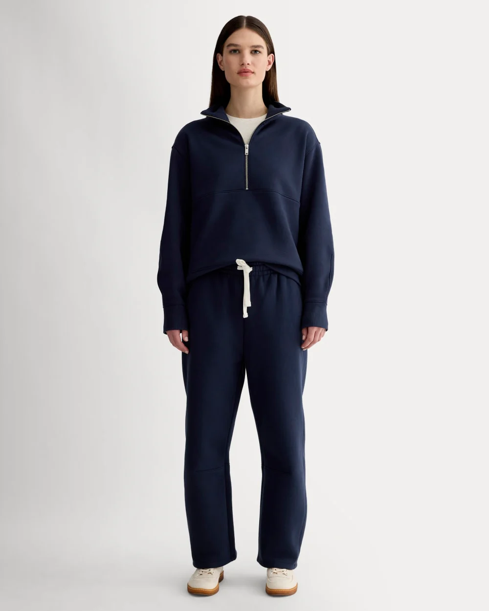 Luxe Fleece Barrel Sweatpant | Navy