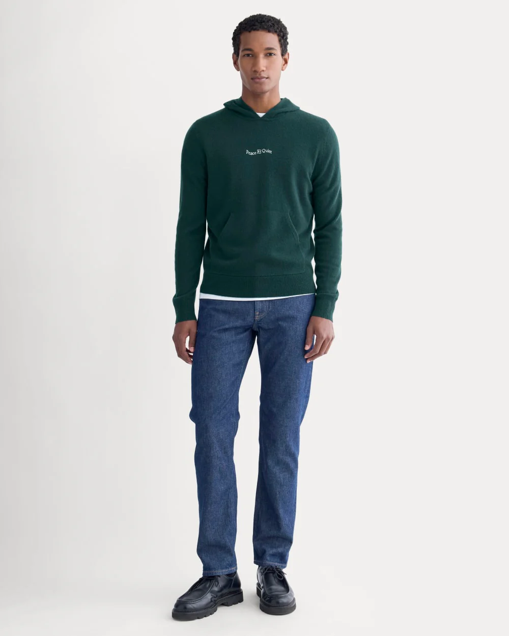 Everlane x Peace & Quiet Cashmere Hoodie | Pine