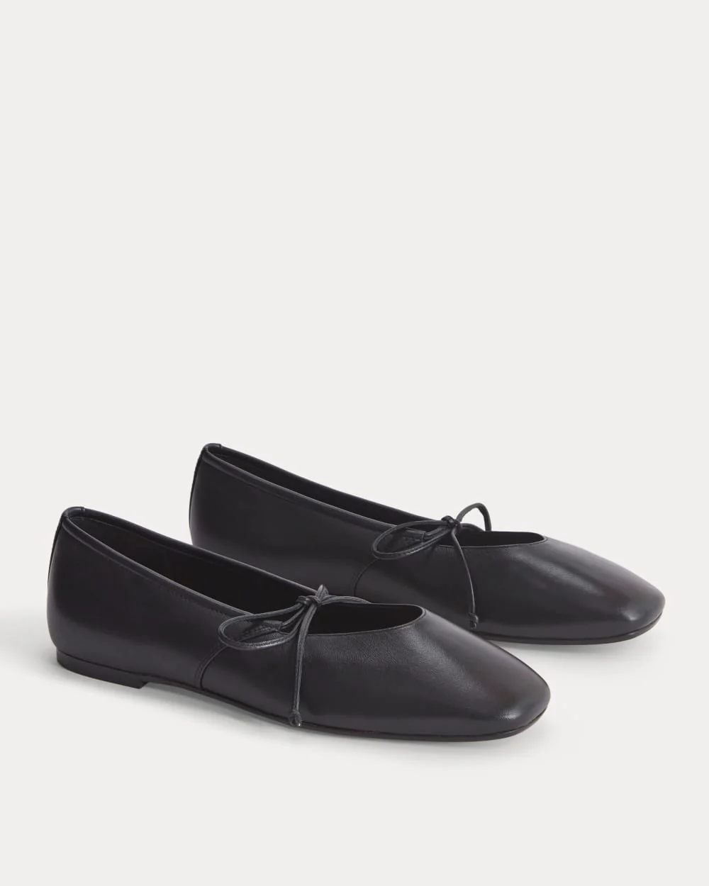 Leather Keyhole Flat | Black