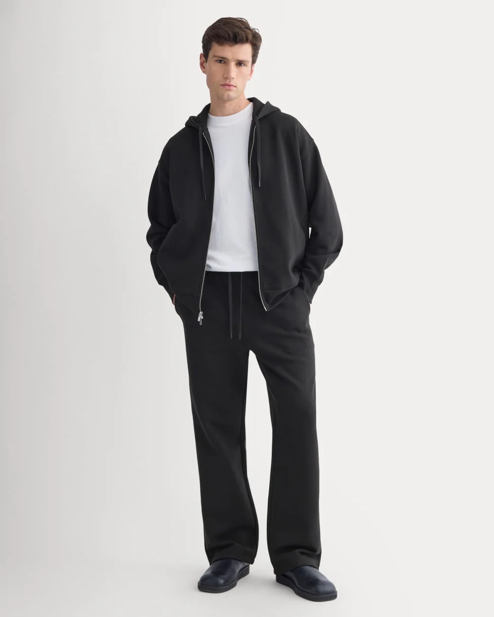 Luxe Fleece Full-Zip Hoodie | Black