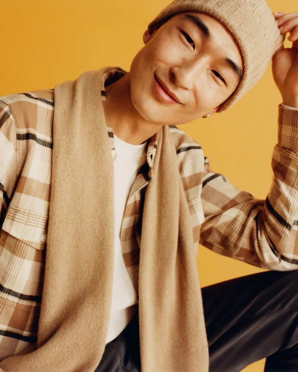 The Cashmere Beanie | Light Camel