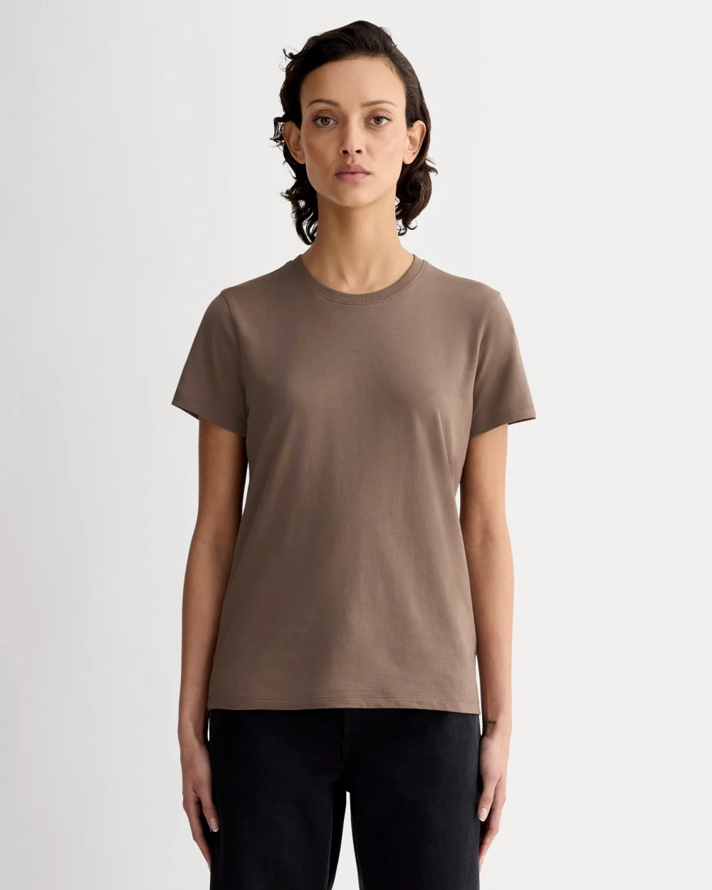 The Slim Crew in Essential Cotton | Clay