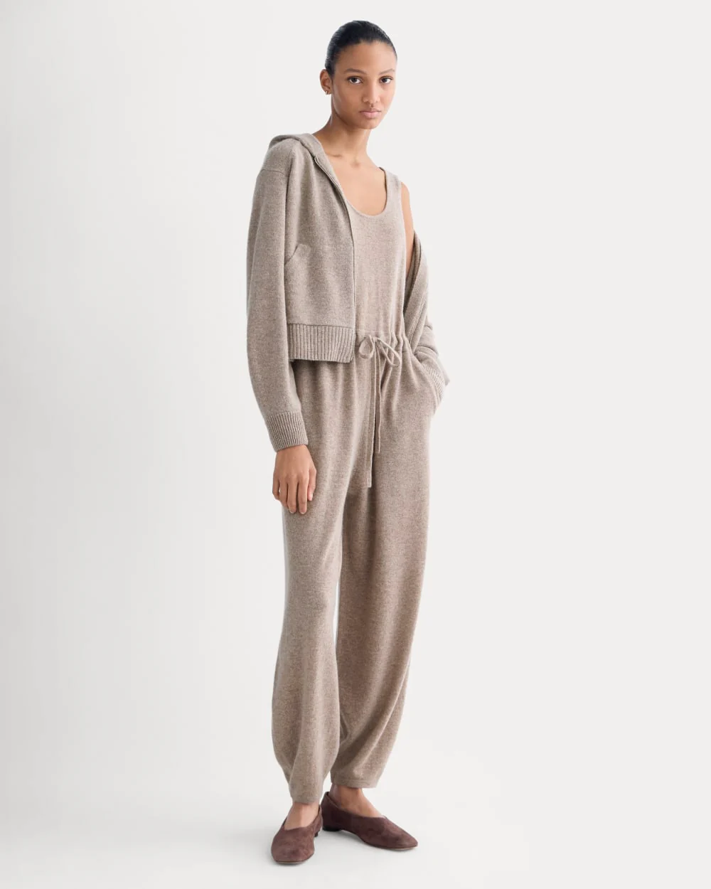 Cashmere Lounge Jumpsuit | Oatmeal