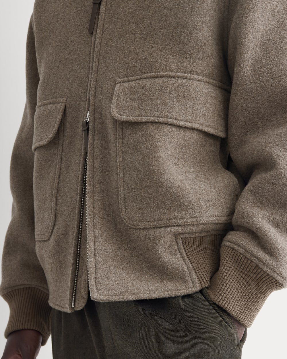 ReWool Flight Jacket | Heather Taupe