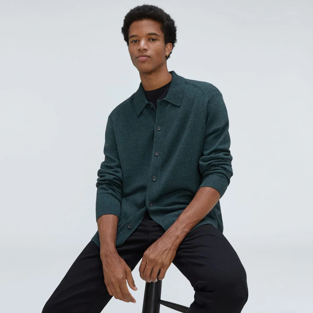 The Merino-Blend Sweater Polo | Deep Teal