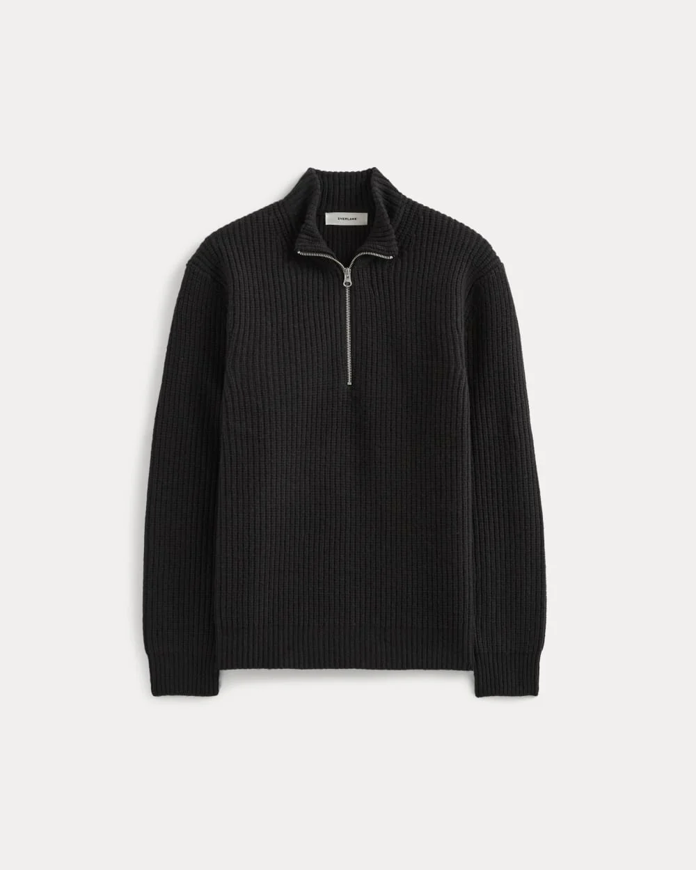 The Felted Merino Half-Zip Sweater | Black