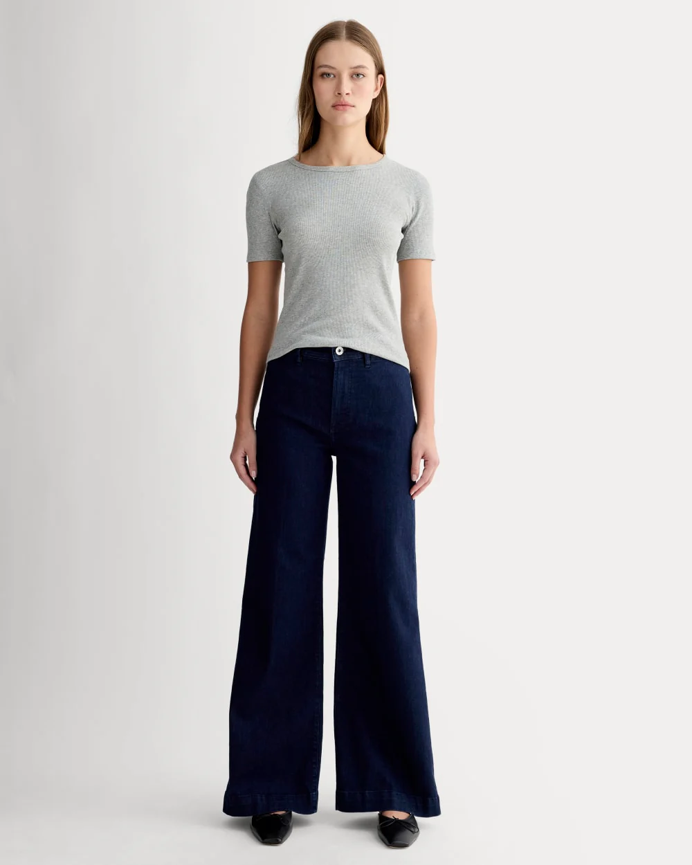 The Luxe Rib Crew | Heathered Grey