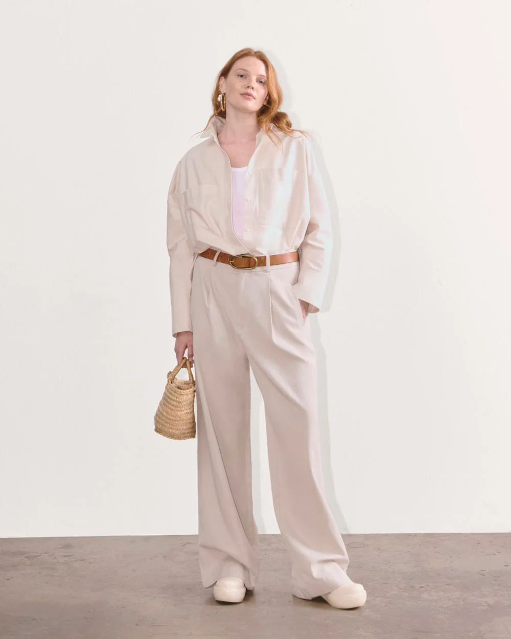 The Boxy Oxford | Whisper Pink