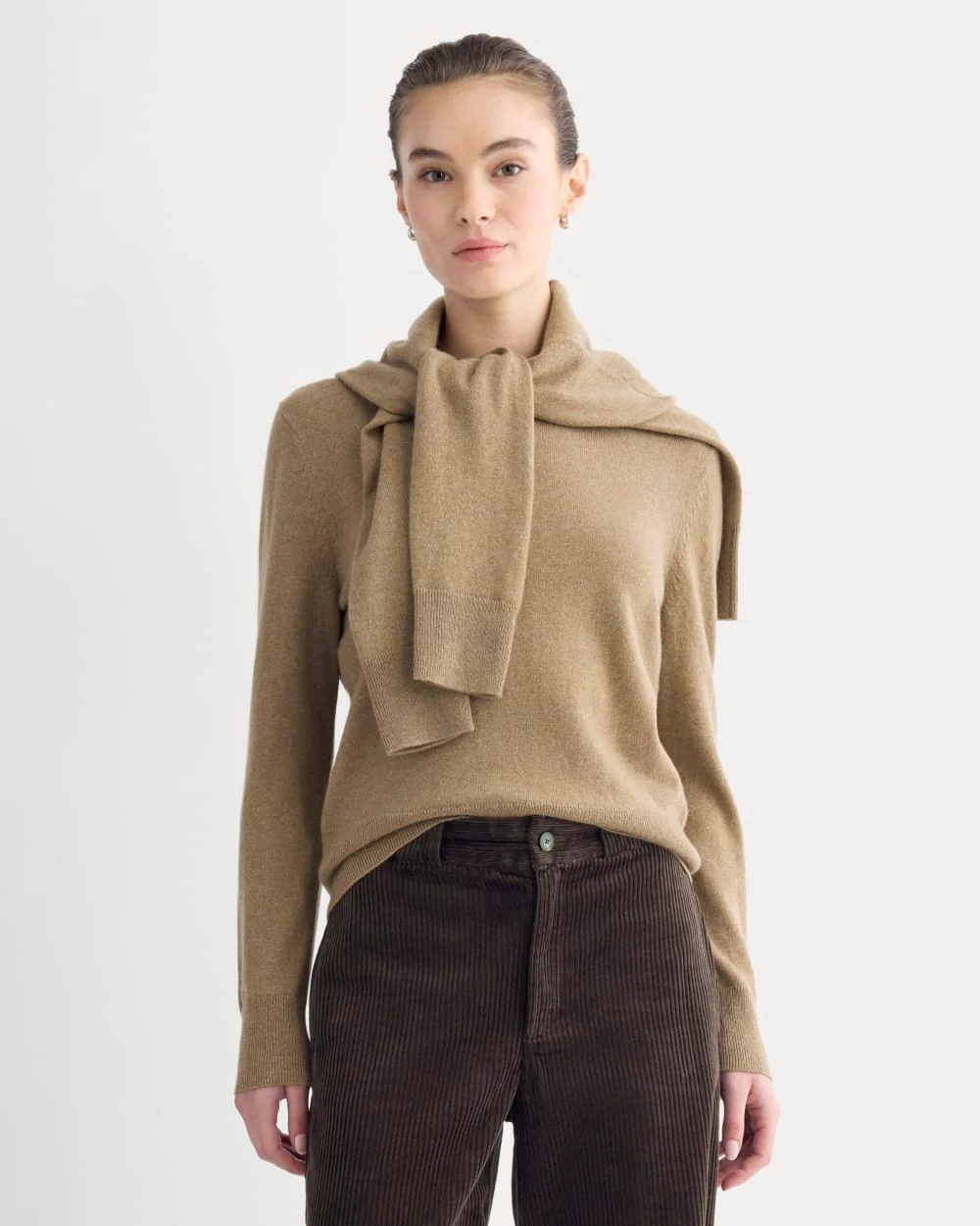 Cashmere Slim Crew Sweater | Toast