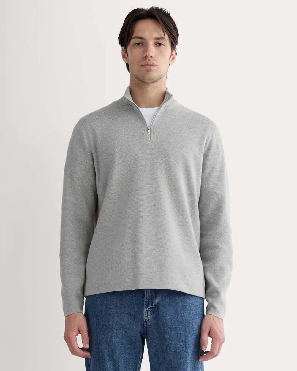 The No-Sweat Quarter-Zip |  Heathered Grey