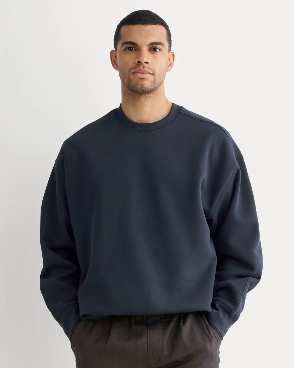 Luxe Fleece Crew Pullover | Navy