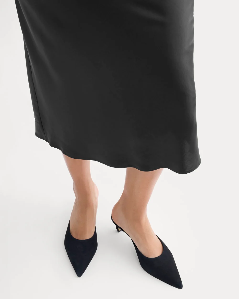 Slip Skirt in Silk Charmeuse | Black