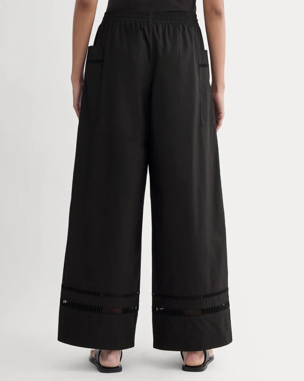 The Lace Trim Pant | Black