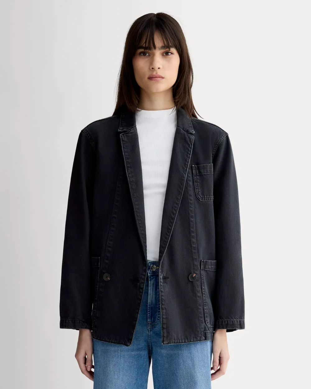 The Denim Chore Blazer |  Black