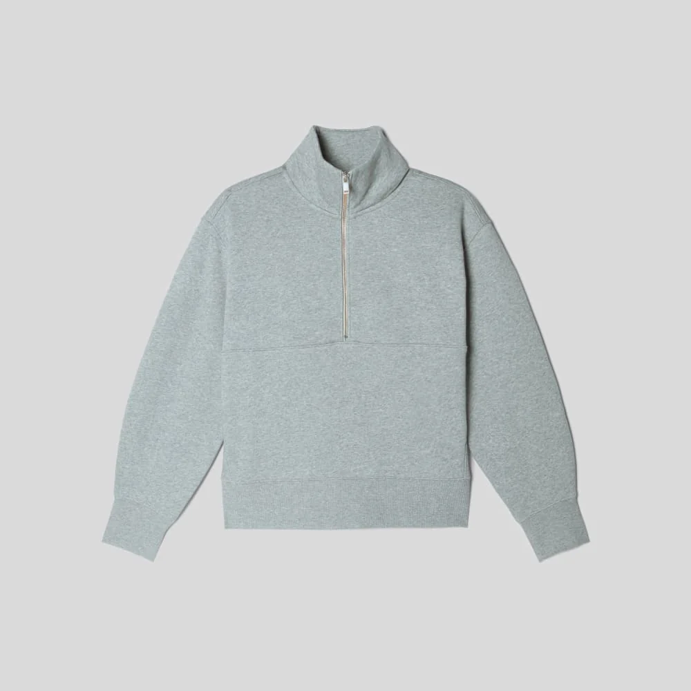 The ReTrack Half-Zip Sweatshirt | Heather Grey