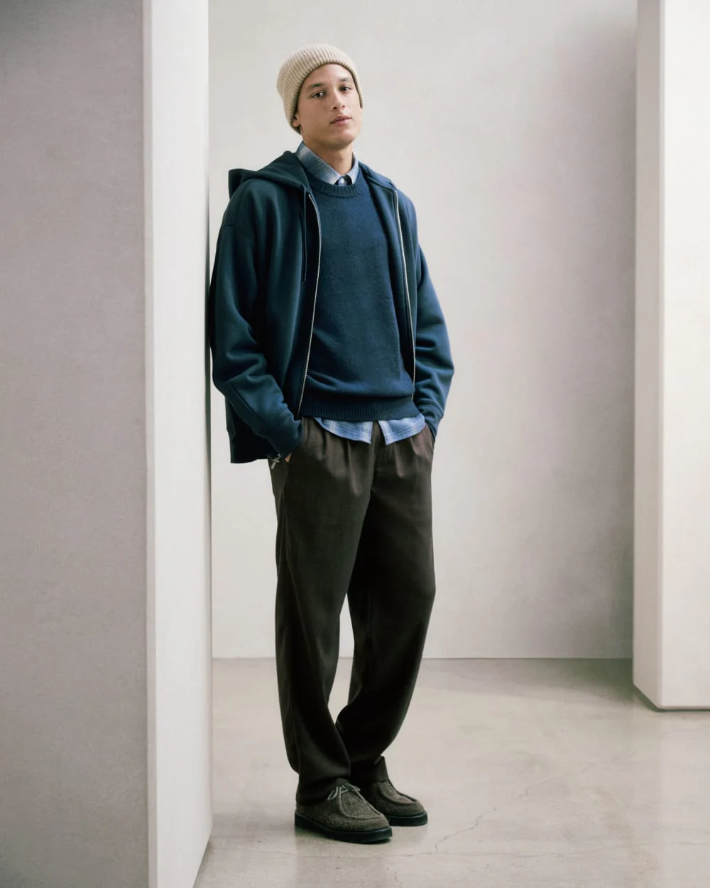 Pleated Trouser in Tailor Twill |  Black