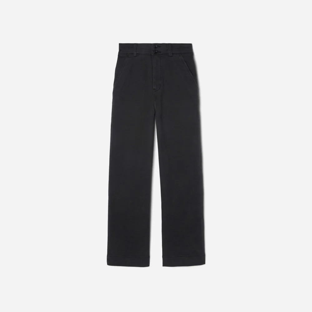 The Organic Wide-Leg Pant | Black