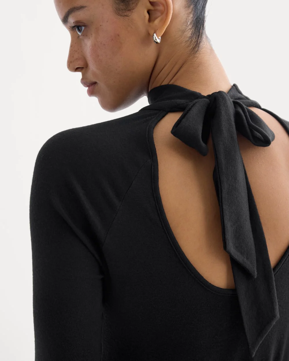 Tie-Neck Top in Butterluxe | Black