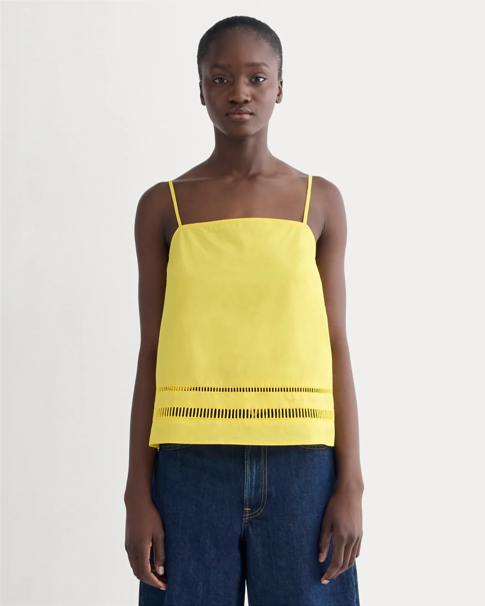 The Lace Trim Tank | High Visibility Yellow