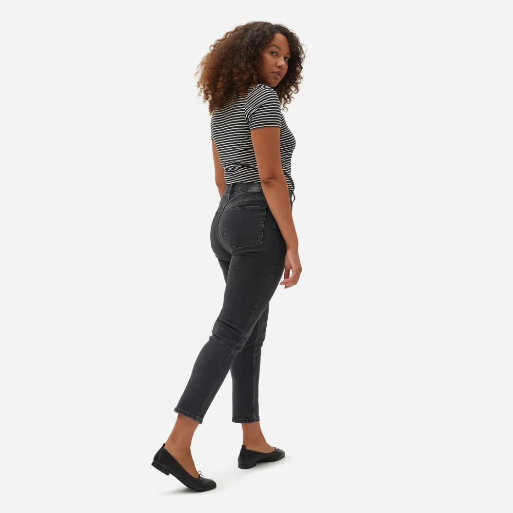 The Curvy Cheeky® Straight Jean | Washed Black | 26.5 Inseam