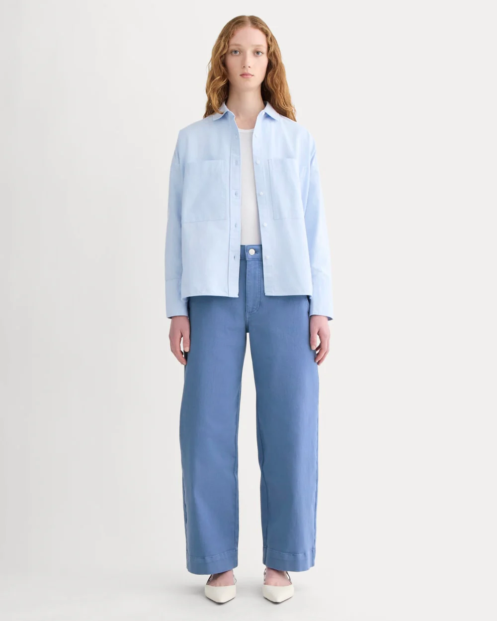 The Utility Wide-Leg Pant | Cornflower Blue