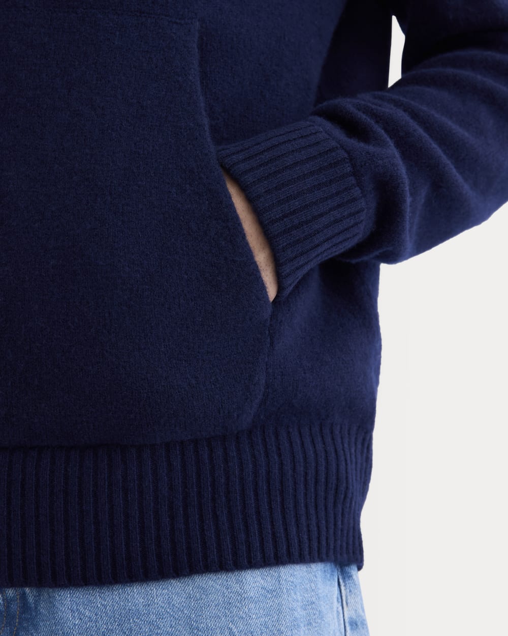 The Felted Merino Hoodie | Deep Navy