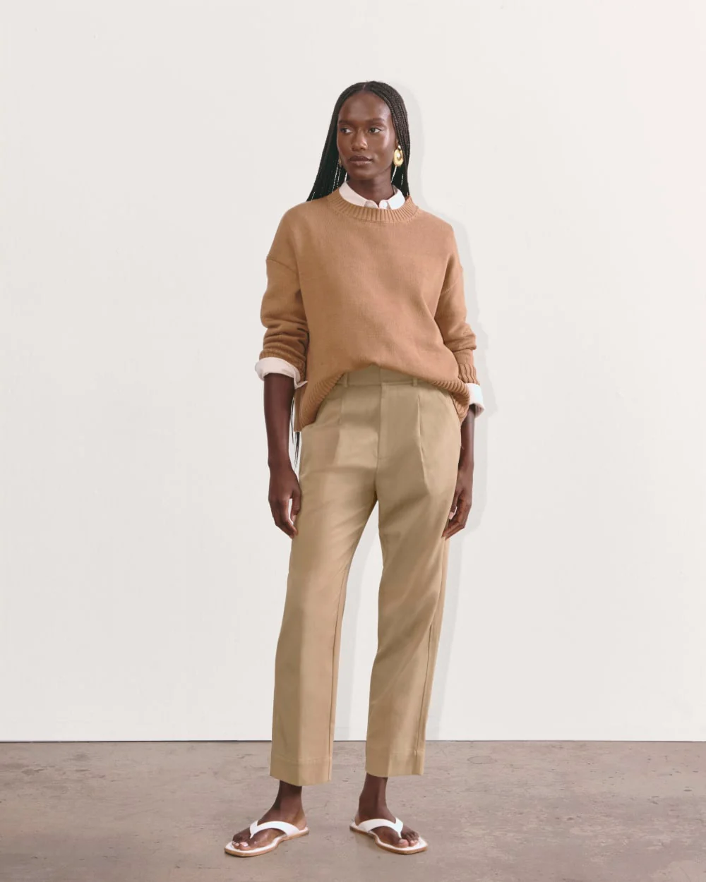 The Draper Tapered Pant in Buttersmooth | Ash Brown