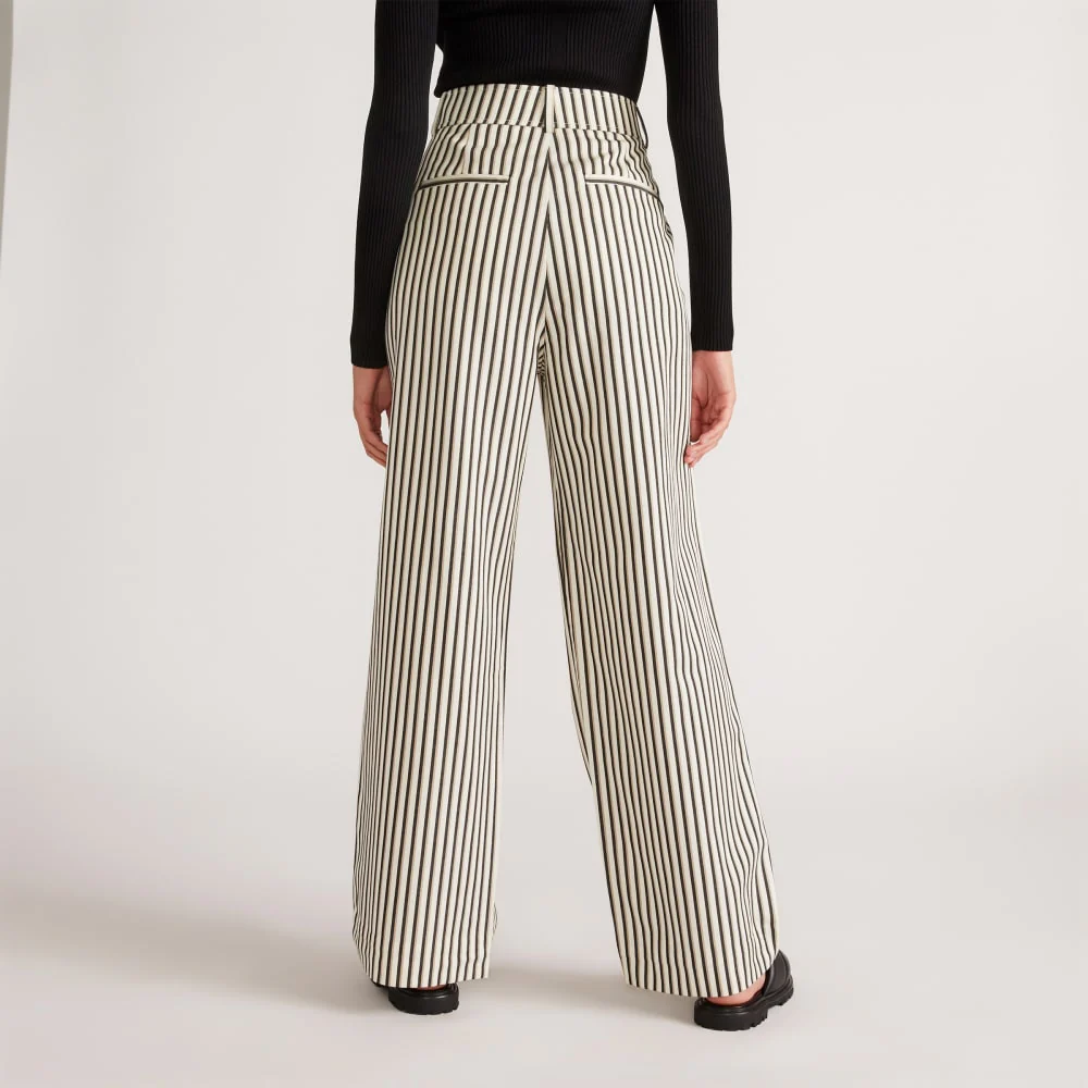 The Draper Pleated Pant in Buttersmooth | Ombre Stripe | 30 Inseam