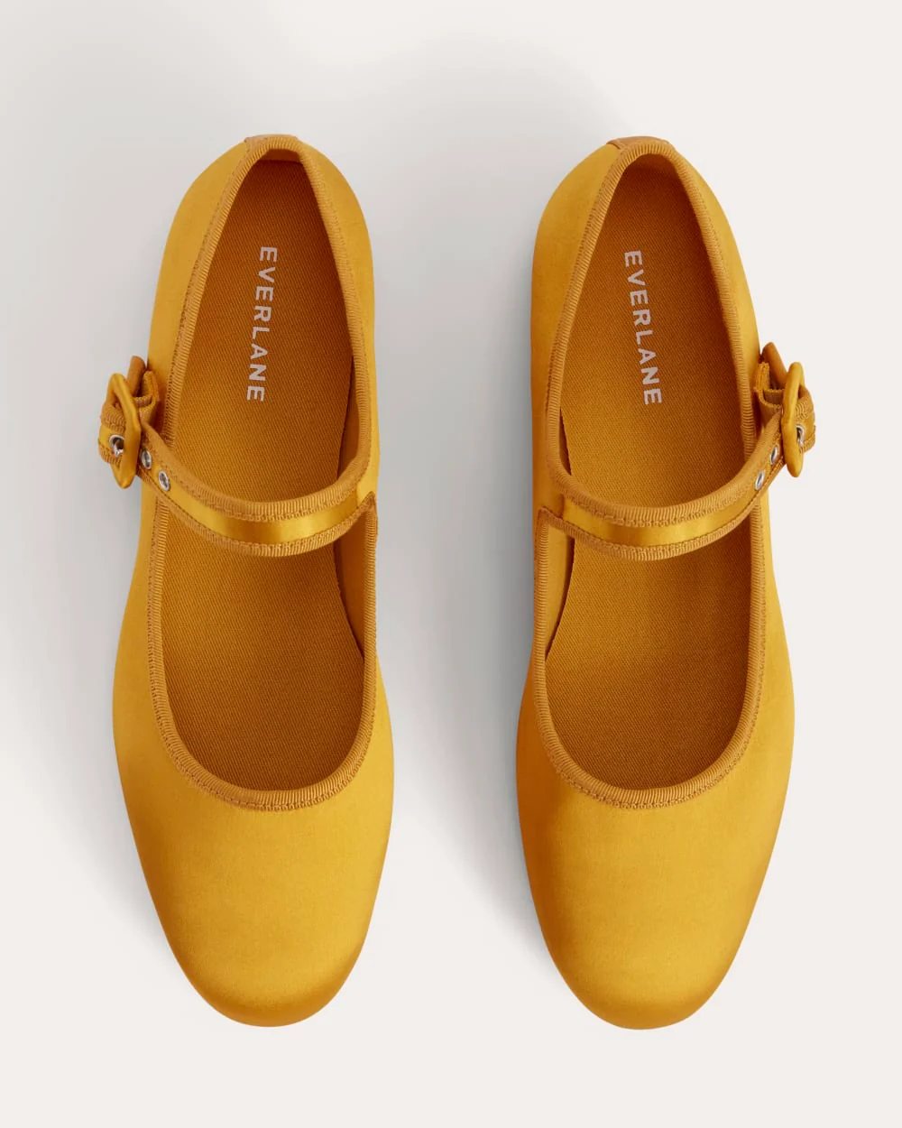 The Day Buckle Mary Jane | Golden Yellow Satin