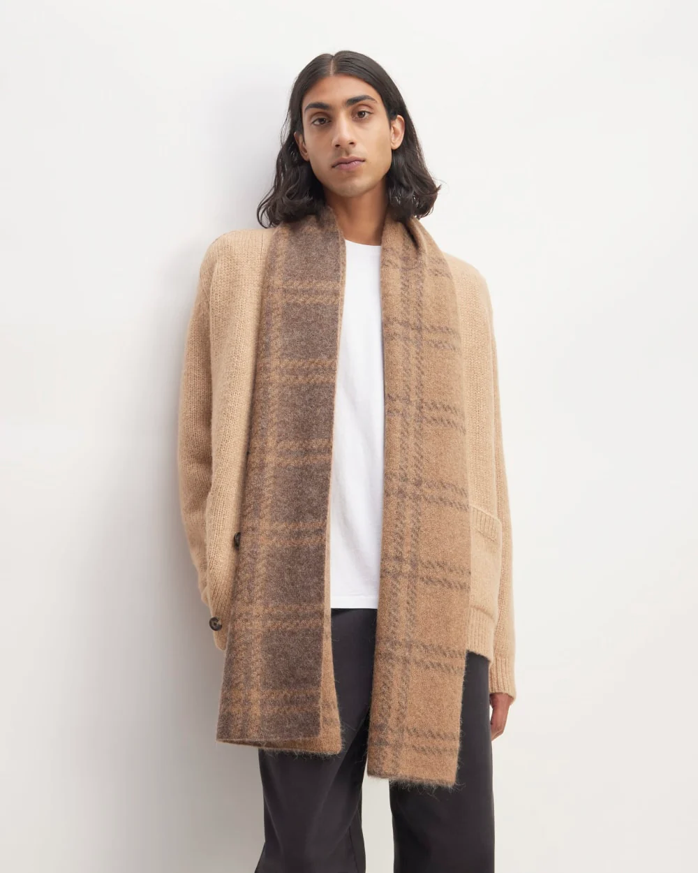 The Alpaca Patterned Scarf | Cocoa / Tiger's Eye