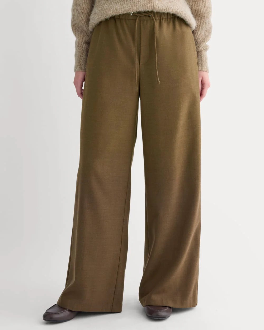 The Pull-On Trouser in Tailor Twill | Heathered Cocoa