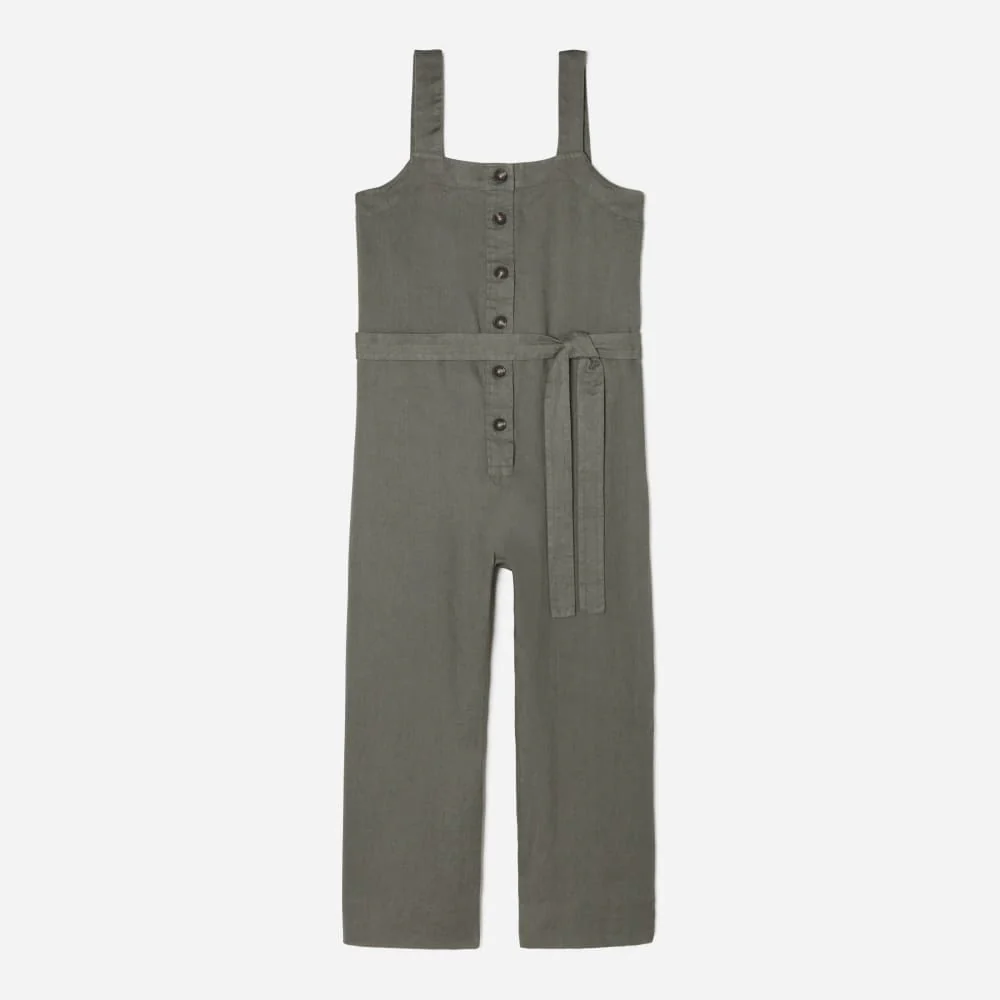 The Linen Jumpsuit | Pewter Green