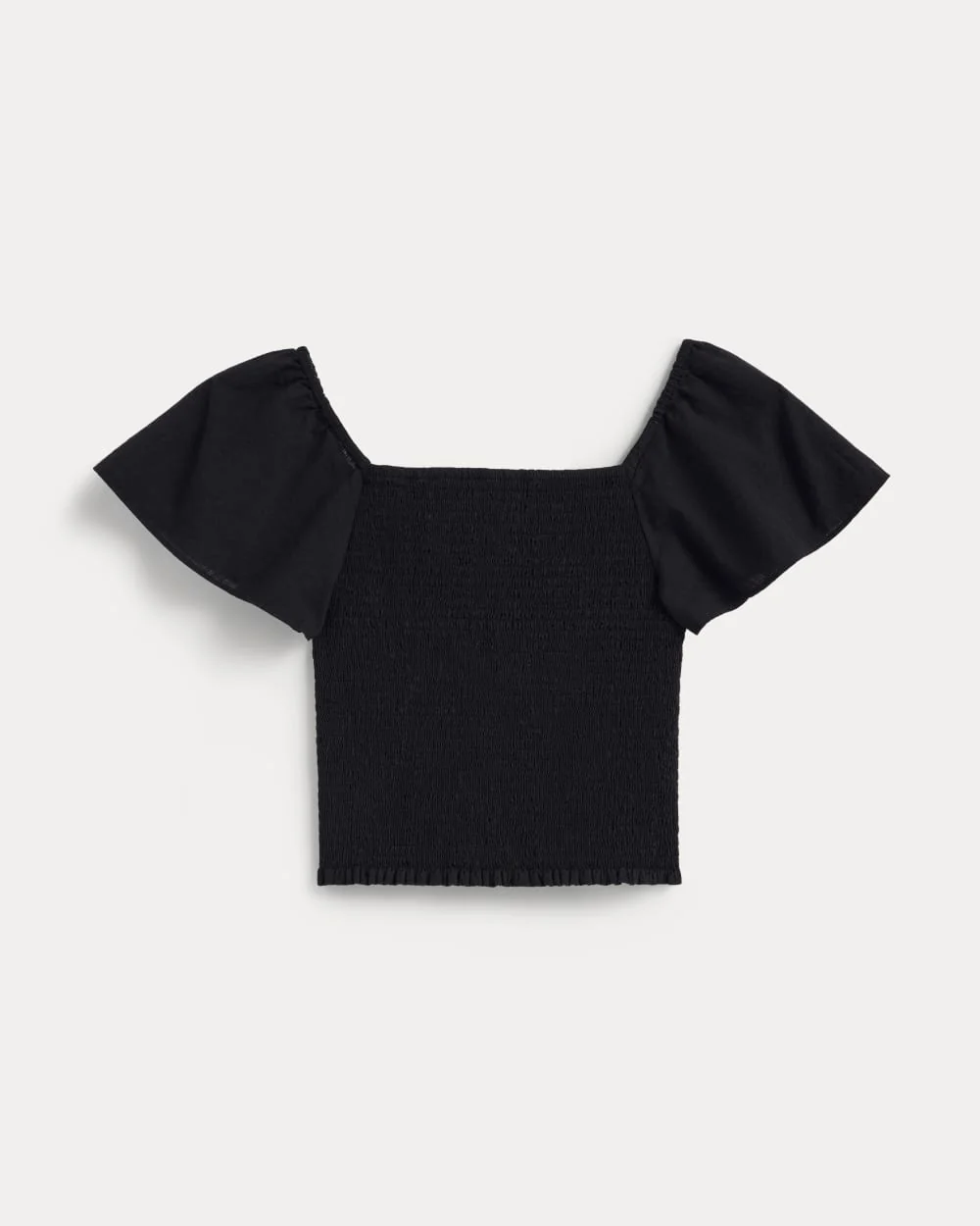 The Gauze Smocked Top | Black