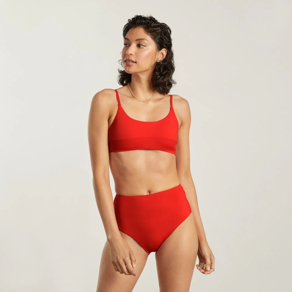 The High-Rise Hipster Bottom | Bright Red