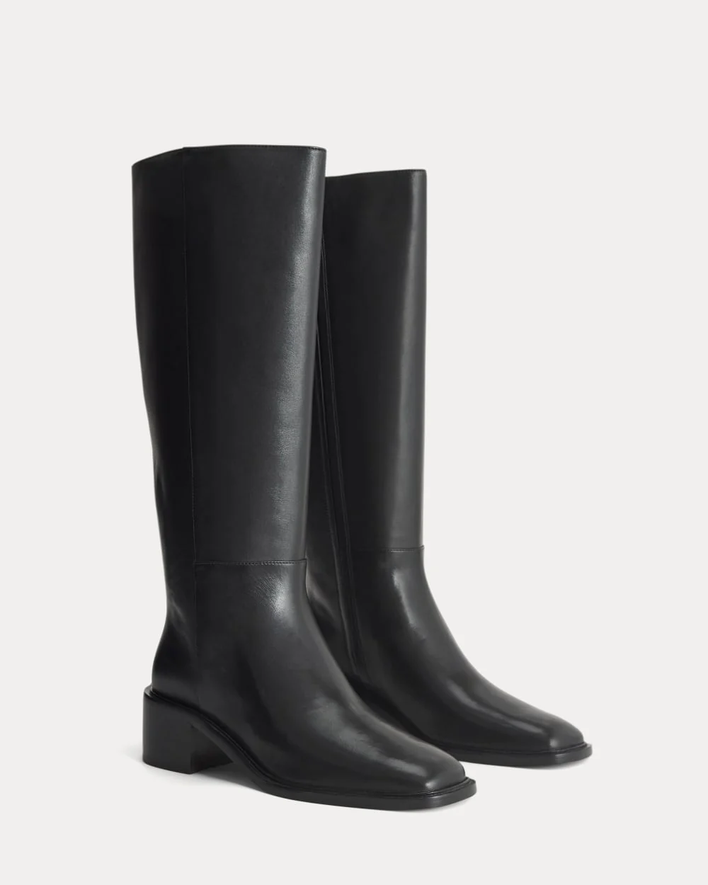 Leather Knee-High City Boot |  Black