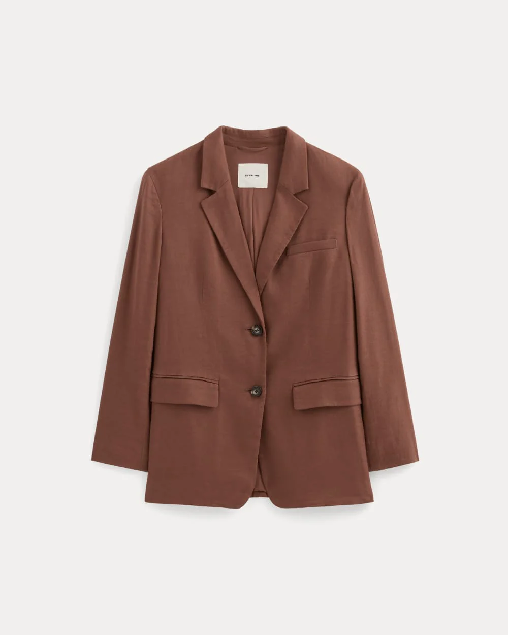 The Oversized Blazer in Stretch Linen | Cedarwood