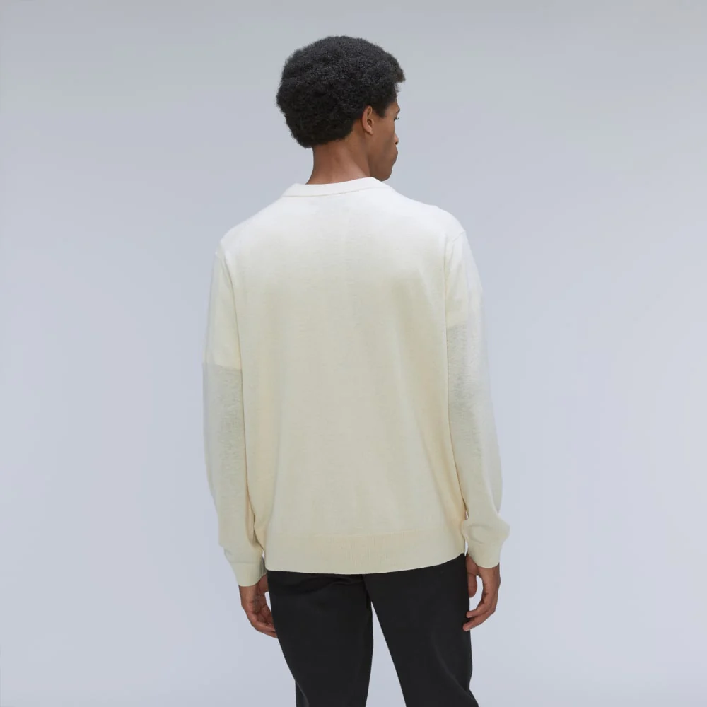 The Merino-Blend Crewneck Sweater | Off White