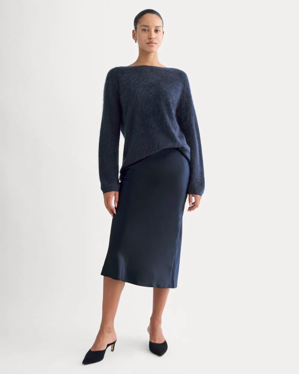 Lush Cashmere Boatneck Sweater | Starry Navy