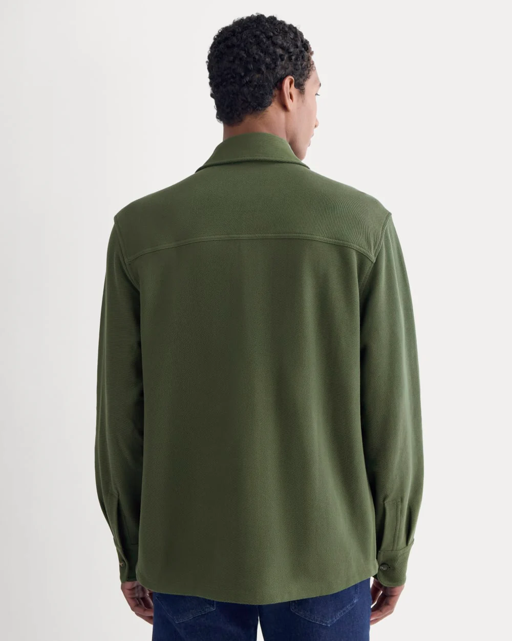 Relaxed Knit Utility Shirt | Dark Forest