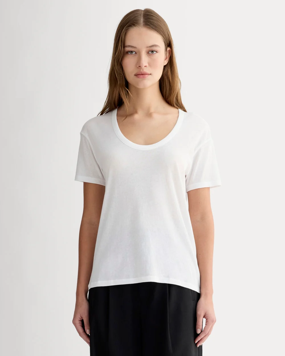 The Air Scoop-Neck Tee | White