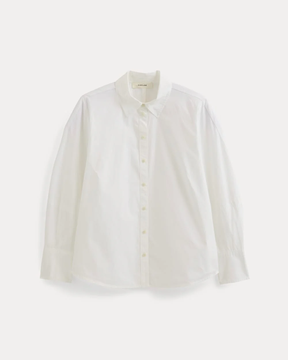 Lantern-Sleeve Shirt in Lightweight Cotton | White