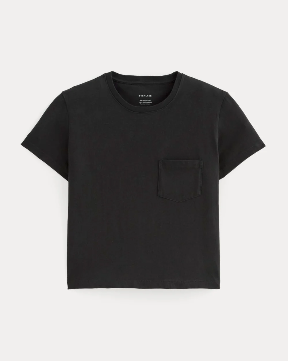 The Box-Cut Tee in Essential Cotton | Black | Pocket