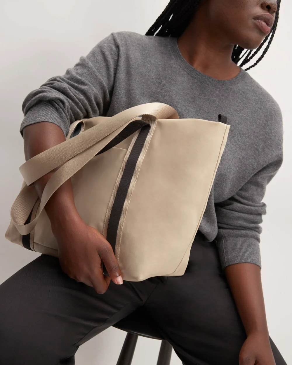 The Recycled Nylon Tote | Khaki