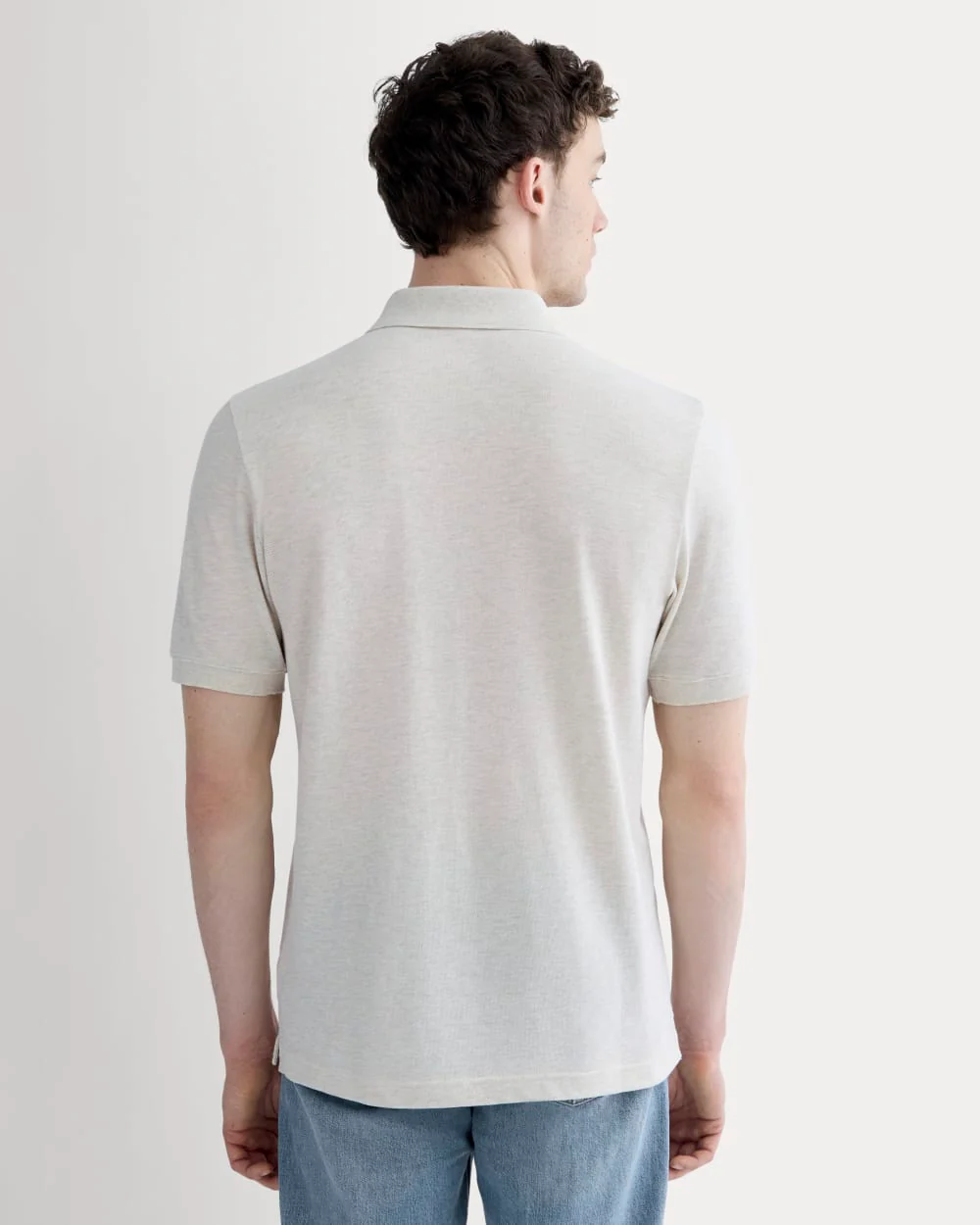 The Pique Polo | Heathered Oat